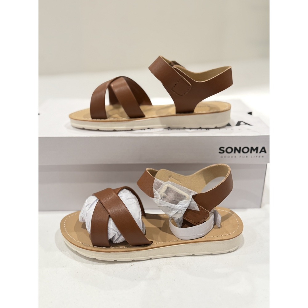 Sonoma Girls size 13 kids Fenleyy Easy On Strappy sandals shoes preppy chic